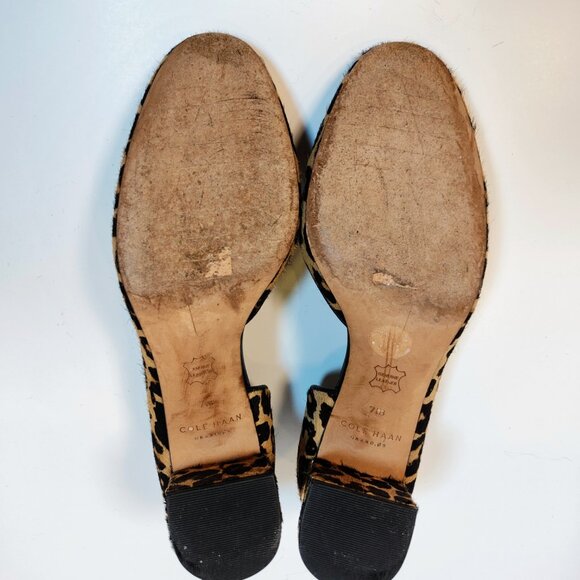 Cole Haan Women's 7 1/2B Leopard Chunky Heel Shoes - Picture 9 of 15